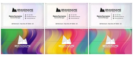 Vector modern creative and clean business card template, polygon background, flyer design, name card template. Corporate identity with abstract illustration. Vector company style for brandbook