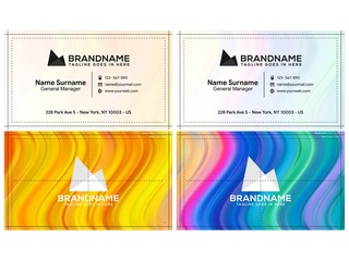 Vector modern creative and clean business card template, polygon background, flyer design, name card template. Corporate identity with abstract illustration. Vector company style for brandbook