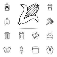 Poster - corn icon. Camping icons universal set for web and mobile