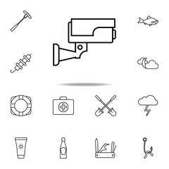 Aufkleber - Surveillance Camera icon. Camping icons universal set for web and mobile