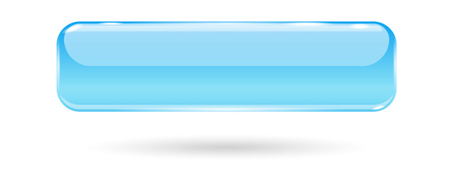 Blue 3d glass button