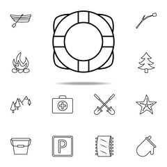 Poster - Lifebuoy icon. Camping icons universal set for web and mobile