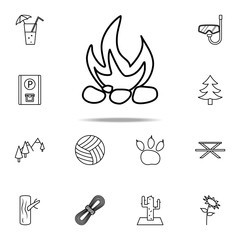 Poster - bonfire icon. Camping icons universal set for web and mobile