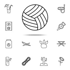 Poster - ball volleyball icon. Camping icons universal set for web and mobile