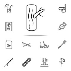 Poster - stump icon. Camping icons universal set for web and mobile