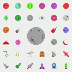 Aufkleber - moon colored icon. Colored Space icons universal set for web and mobile