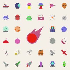 Aufkleber - meteorite colored icon. Colored Space icons universal set for web and mobile