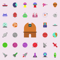 Poster - observatory colored icon. Colored Space icons universal set for web and mobile