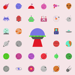 Aufkleber - UFO colored icon. Colored Space icons universal set for web and mobile