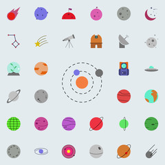 Aufkleber - solar system colored icon. Colored Space icons universal set for web and mobile