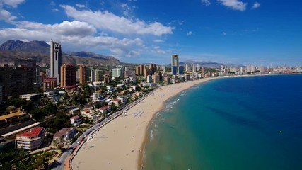 Wall Mural - Hochhäuser und Strand in Benidorm, Costa Blanca, Spanien