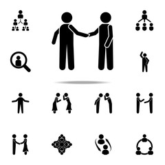 Aufkleber - handshake icon. Conversation icons universal set for web and mobile