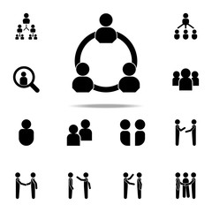 Poster - connection of three people icon. Conversation icons universal set for web and mobile