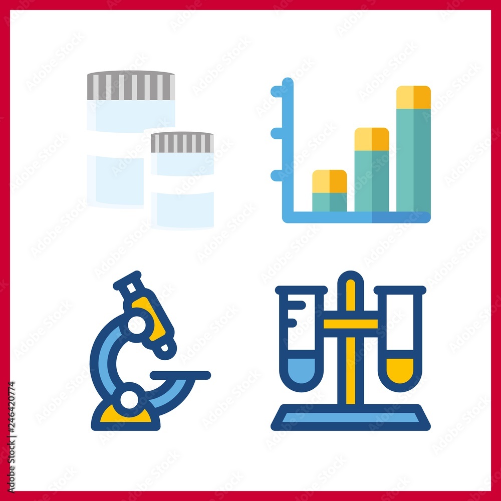 Testing Sample Analysis Icon 4 analysis icon. Vector illustration analysis set. test tube and bank ...