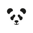 Cute panda face. Vector icon or logo design