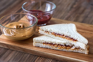 Sticker - A peanut butter and jelly sandwich