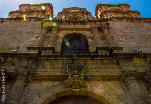 Plakat Meksykańska stara fasada kościoła