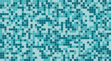 Poster - Mosaic square tiles flooring or wall decoration for wallpaper. Architecture design pattern material texture background, 3d abstract illustration
