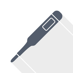 Poster - electronic digital medical thermometer icon