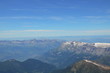 Mountains view from high altitude near Mont Blanc.