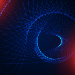 Poster - Abstract background with a colorful dynamic wave.