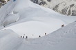 Group of climbers on mountain in snow