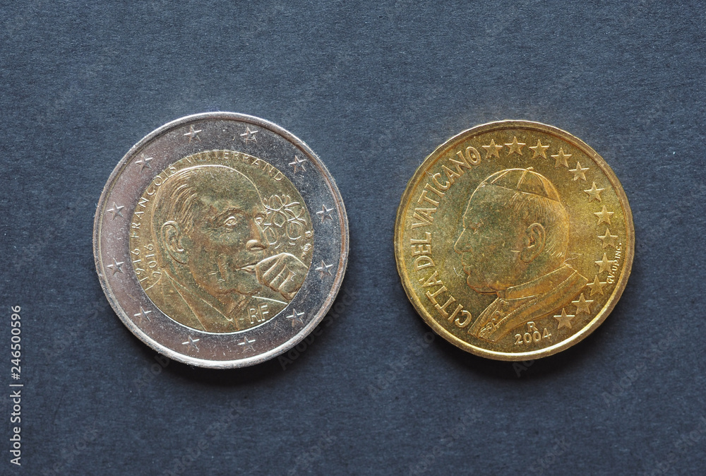 Euro coins, European Union - obrazy, fototapety, plakaty 