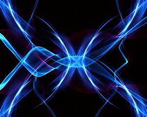 Canvas Print - abstract fractal 3d computer generated pure energy strings artwork