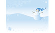 Snowman in a Winter Scene