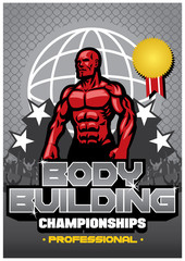 Wall Mural - bodybuilding contest poster