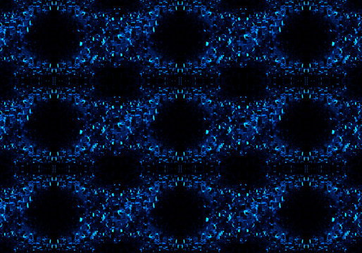 Abstract artistic 3d computer generated unique multiple blue fractals shapes patterns artwork background