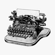 Vintage typewriter illustration