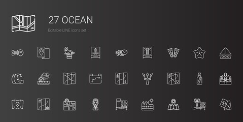 Canvas Print - ocean icons set