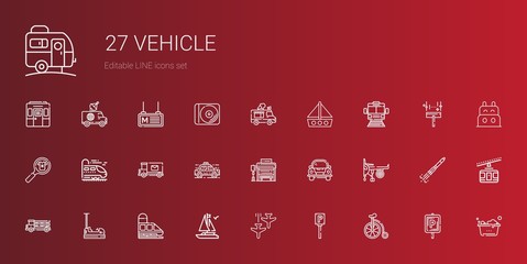 Poster - vehicle icons set