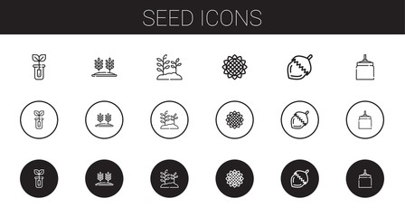 Canvas Print - seed icons set