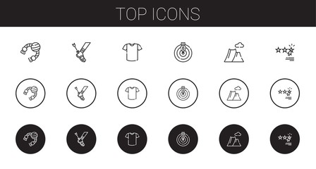 Wall Mural - top icons set