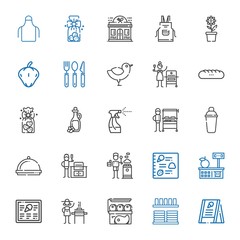 Canvas Print - cook icons set