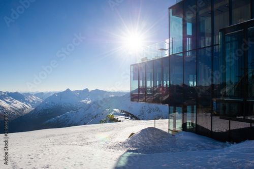 Photo  Peak of the Gaislachkogl Mountain in Solden, Austria