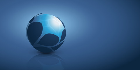 Poster - Petal Patterned Surface Around a Pearl - Abstract Globe Design Layout, Vector Template 
