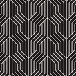 Vector seamless geometric pattern. Modern interlaced lines abstract texture. Polygonal linear grid from striped elements.