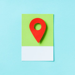 Poster - Map location marker icon illustration
