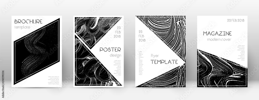 Cover page design template. Triangle brochure layo - obrazy, fototapety, plakaty 