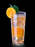 Fototapeta  - drink with orange and ice