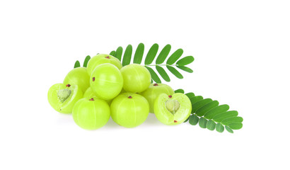 Poster - Indian gooseberry isolated on white background