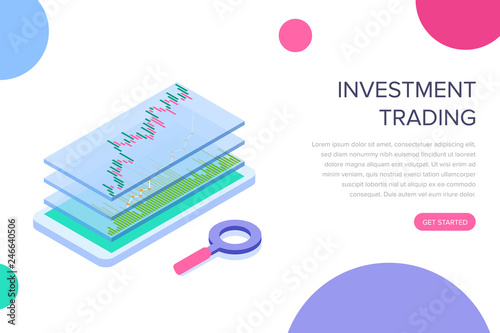 Stock Exchange Mobile Application Concept For Web Page Banner