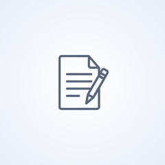 Poster - Edit file, vector best gray line icon