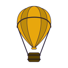 Sticker - Hot air balloon blue lines