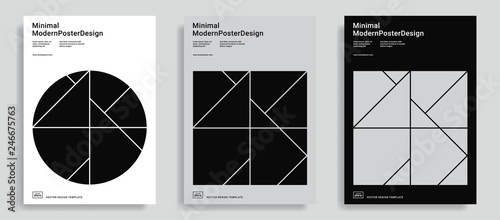 Fotomural Design templates with simple geometric shapes.