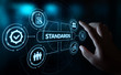 Standard Quality Control Certification Assurance Guarantee Internet Business Technology Concept