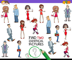 find two identical characters game for kids